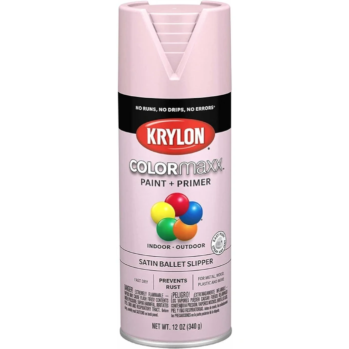 Krylon COLORmaxx Spray Paint + Primer Satin Series - Ballet Slipper by Krylon - Refurbished - Premium condition