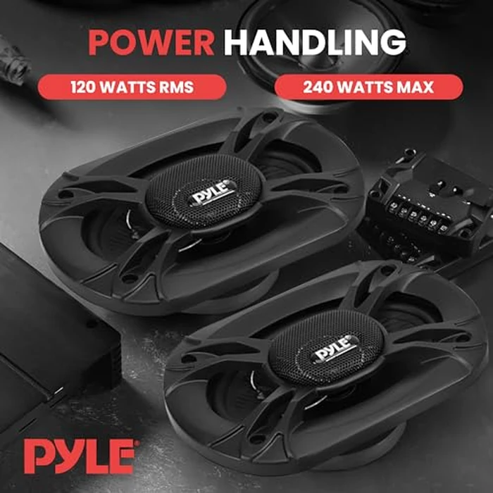 Pyle 3-Way Universal Car Stereo Speakers - 300W 4" x 6" Triaxial Loud Pro Audio Car Speaker Universal OEM Quick Replacement Component Speaker Vehicle Door/Side Panel Mount Compatible - (Pair) by Pyle - Image 5