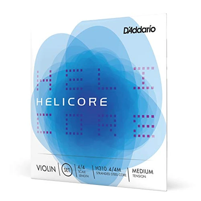 D'Addario Helicore 4/4 Size Violin Strings Set with Plain Steel E String - H310 4/4M - Full Set - Medium Tension by D'Addario - Used - Like New condition - US$46.82