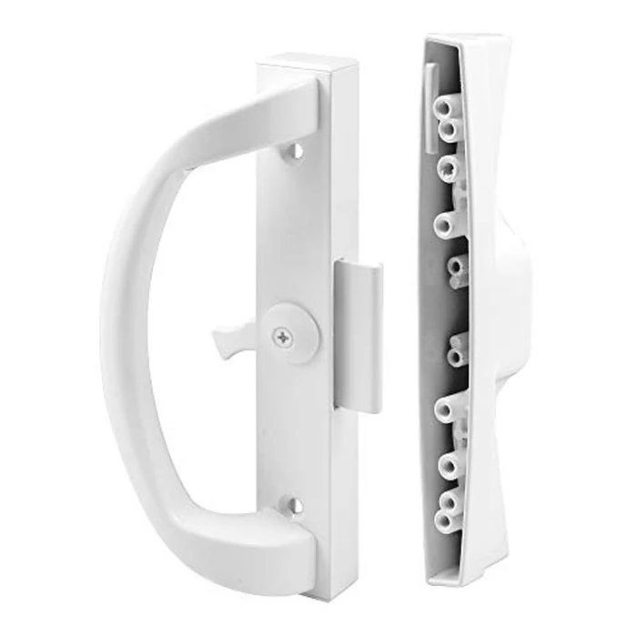 Prime-Line C 1263 Diecast Patio Door Handle Set with Clamp Upgrade, 1/4 Inch Profile & 1/2 Inch Projection, White, (Single Pack) by PRIME-LINE - Used - Very Good condition - US$29.75