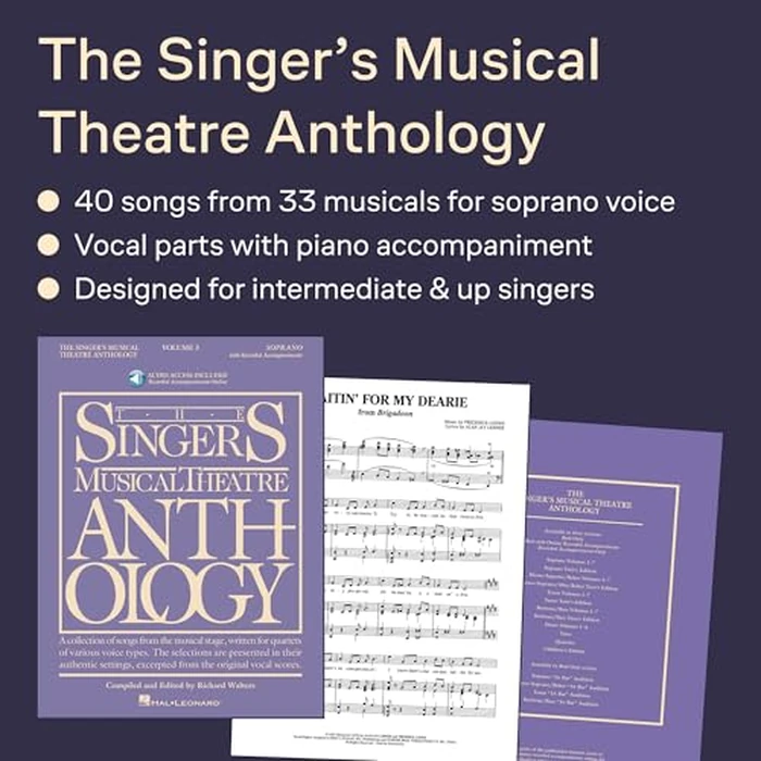 The Singer's Musical Theatre Anthology - Volume 3 | Soprano Vocal Collection with Online Audio | Musical Theatre Songbook for Students Teachers Performers | Soprano Voice Sheet Music Book by Hal Leonard - Used - Good condition - US$10.35