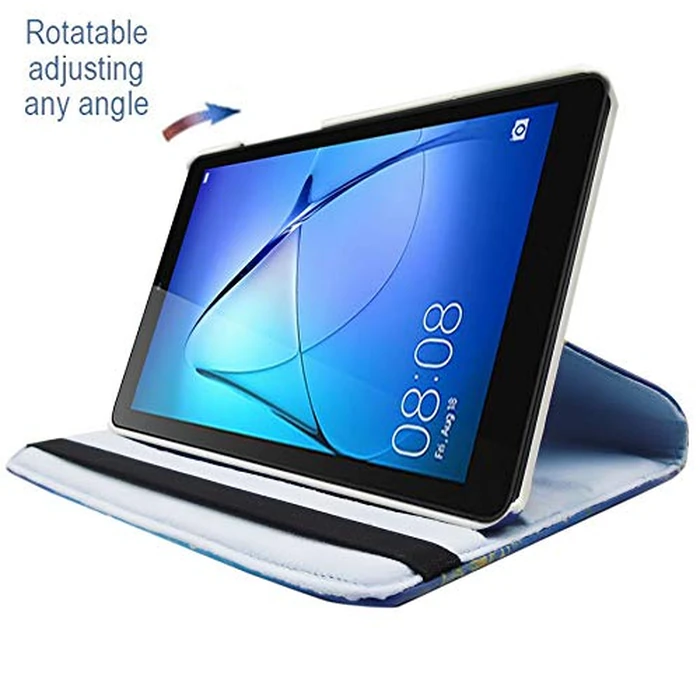 Case for Samsung Galaxy Tab E 9.6 (SM-T560, SM-T560NU), Tab E Nook 9.6-360 Degree Rotating Stand PU Leather Case (Butterfly Gold) by a2one.stuff - Image 6
