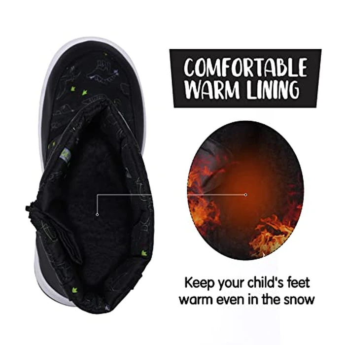 K KomForme Boys Girls Snow Boots Waterproof Winter Outdoor Boots(Toddler/Little Kid/Big Kid) by K KomForme - Image 2