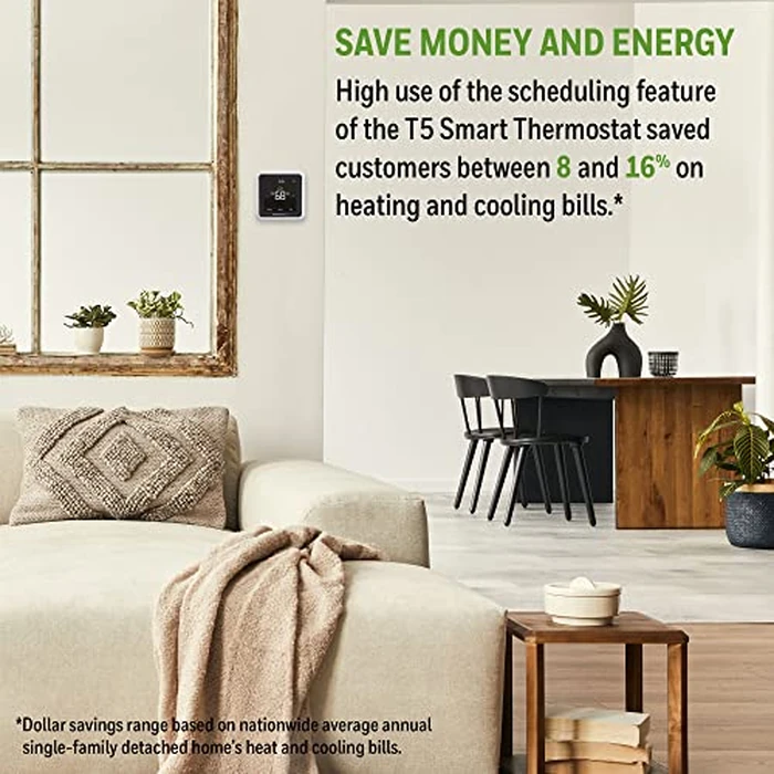 Honeywell Home RTH8800WF2022, T5 WiFi Smart Thermostat, 7 Day-Programmable Touchscreen, Alexa Ready, Geofencing Technology, Energy Star, C-Wire Required by Honeywell Home - Image 2