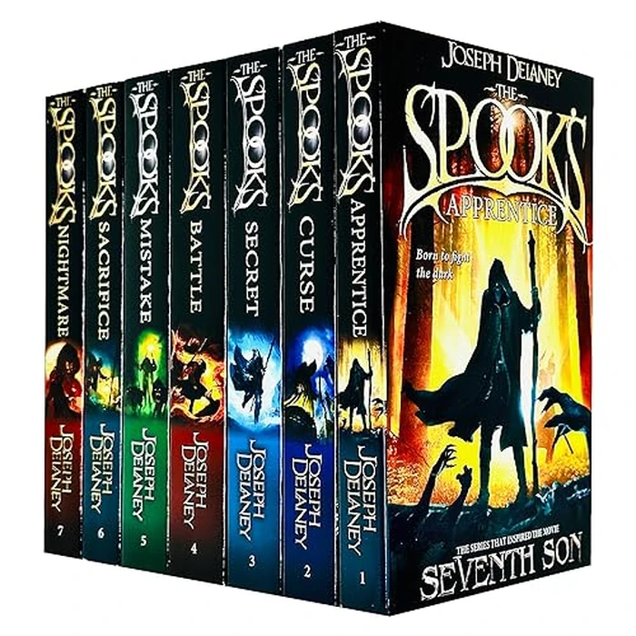 The Spooks Books 1 - 7 Wardstone Chronicles Collection Set by Joseph Delaney (Apprentice, Curse, Secret, Battle, Mistake, Sacrifice & Nightmare) by Red Fox - Used - Like New condition - CA$47.27