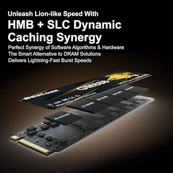 512GB PCIe 4.0 M.2 2280 NVMe SSD for PC, PS5, Laptops, Up to 7100MB/s, Internal Solid State Drive, Dynamic SLC Cache, HMB, Engineered for Gamers, AI Developers, Video Editors, Pro Creators GM888 by Bestoss - Image 4