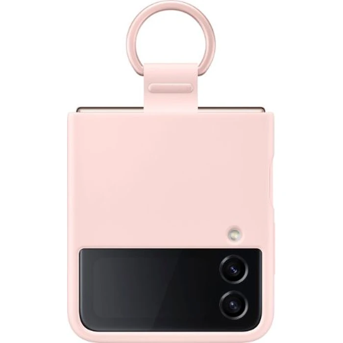 Samsung Silicone Phone Cover with Ring for Galaxy Z Flip4 - Pink by Samsung - Image 1