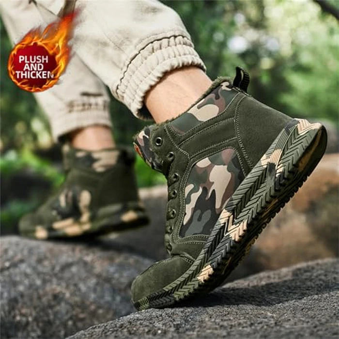 High-top Sports Canvas Camouflage Shoes Suitable for Outdoor Mountaineering and Hiking Training by Generic - Image 5