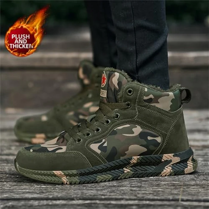 High-top Sports Canvas Camouflage Shoes Suitable for Outdoor Mountaineering and Hiking Training by Generic - Image 8