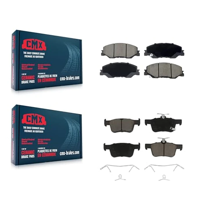CMX Front Rear Ceramic Brake Pads Kit Replacement For 2022-2024 Honda Civic LX Sport EX EX-L Touring KCX-100706 by CMX - Image 1