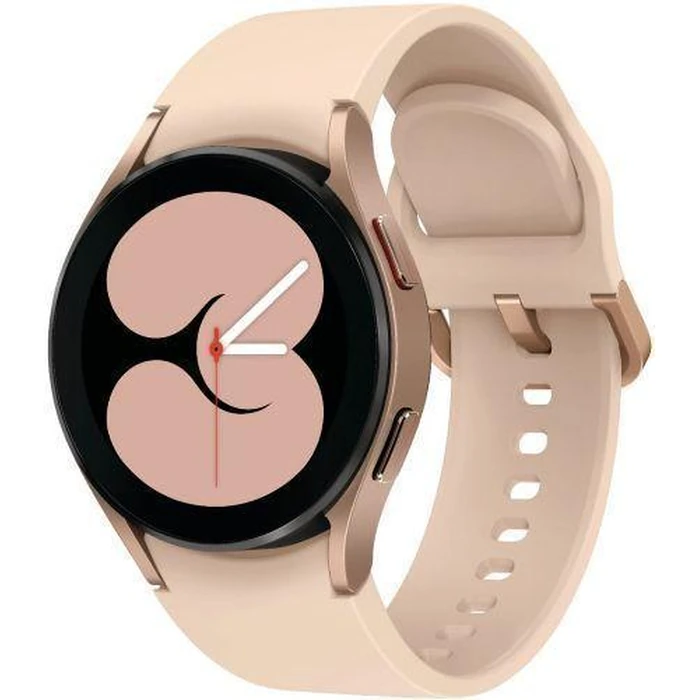Samsung Galaxy Watch4 (Bluetooth + LTE) - 16GB - 40mm - Gold Aluminum Case with Pink Fluoroelastomer Sport Band by Samsung - Image 2