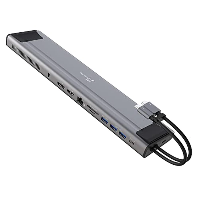 j5create USB C Dual 4K 60Hz Display Docking Station (12-in-1), Built-in M.2 SSD Slot, HDMI, DisplayPort, 10Gbps USB-A, Card Reader, PD 100W, Ethernet, for 2021 MacBook Pro (JCD552) by j5create - Used - Like New condition - US$80.99