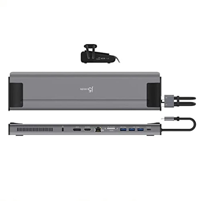 j5create USB C Dual 4K 60Hz Display Docking Station (12-in-1), Built-in M.2 SSD Slot, HDMI, DisplayPort, 10Gbps USB-A, Card Reader, PD 100W, Ethernet, for 2021 MacBook Pro (JCD552) by j5create - Image 8