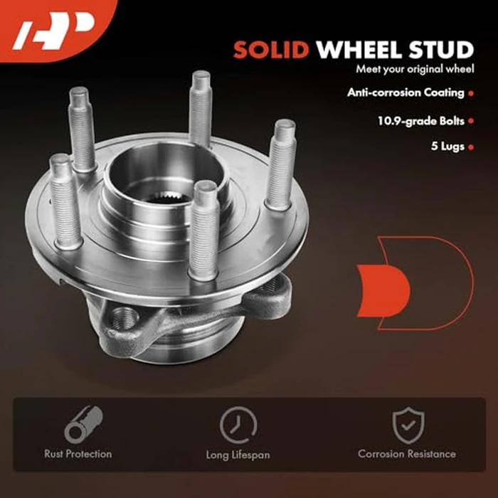 A-Premium Front Wheel Bearing and Hub Assembly with 5-Lug Compatible with Ford Explorer 2013-2014 with Aluminum Wheels, Explorer 2015-2020 Without Police Package by A-premium - Image 5