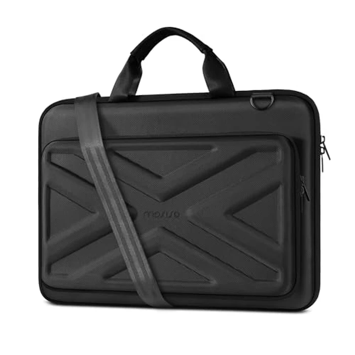 MOSISO Laptop Bag for Men,17-17.3 inch Computer Bag Compatible with Dell XPS/HP Pavilion/Ideapad/Acer/Alienware/HP Omen Notebook, Hard Shell Laptop Case with Front Pocket&Shoulder Strap, Black by MOSISO - Used - Like New condition - US$33.84