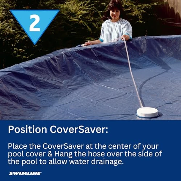 SWIMLINE HYDROTOOLS Original Submersible Pool Cover Water Siphon Pump Automatic Removal for Above Ground Swimming Pools, Covers, & Hot Tubs Winterizing Kit |Non Electric Drain Hose Cover Saver 5436 by Swimline - Image 5