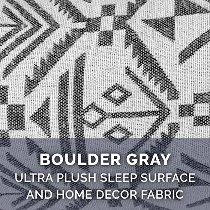 Furhaven Replacement Dog Bed Cover Plush & Southwest Kilim Décor Sofa-Style, Machine Washable - Boulder Gray, Jumbo (X-Large) by Furhaven - Image 4