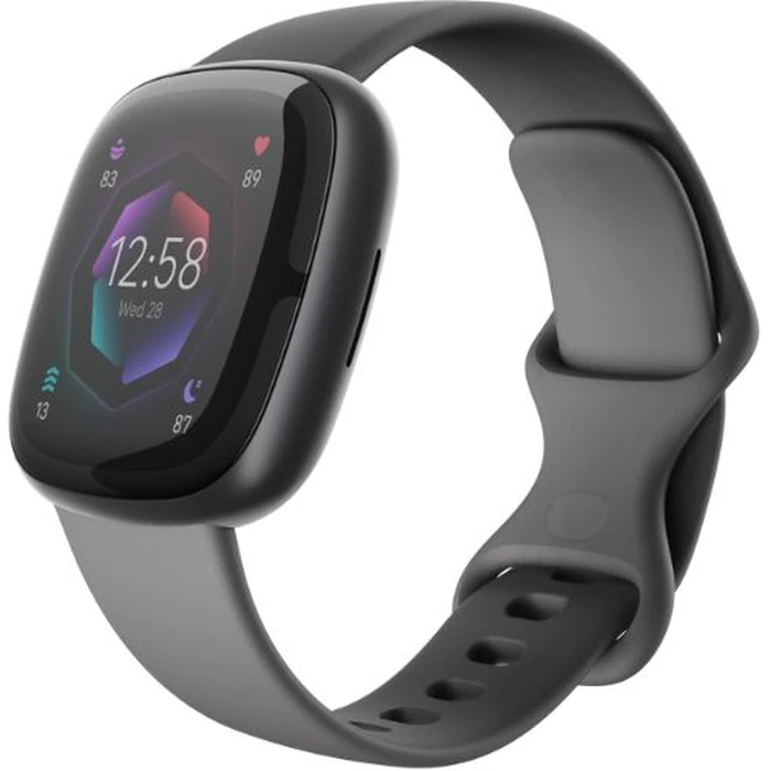 Fitbit Sense 2 Health and Fitness Smartwatch - 40mm - Graphite Aluminum Case with Shadow Grey Silicone Silicone Band by Fitbit - Image 5