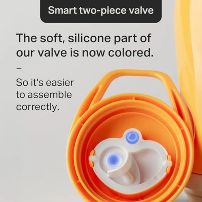 Tommee Tippee Insulated 9oz Sporty Spout Toddler Water Bottle, No Spill, Sippy Cups for Toddlers 1-3, Two-Piece Valve Helps Stop Spills, Yellow & Purple, BPA Free, Pack of 2 by Tommee Tippee - Image 5
