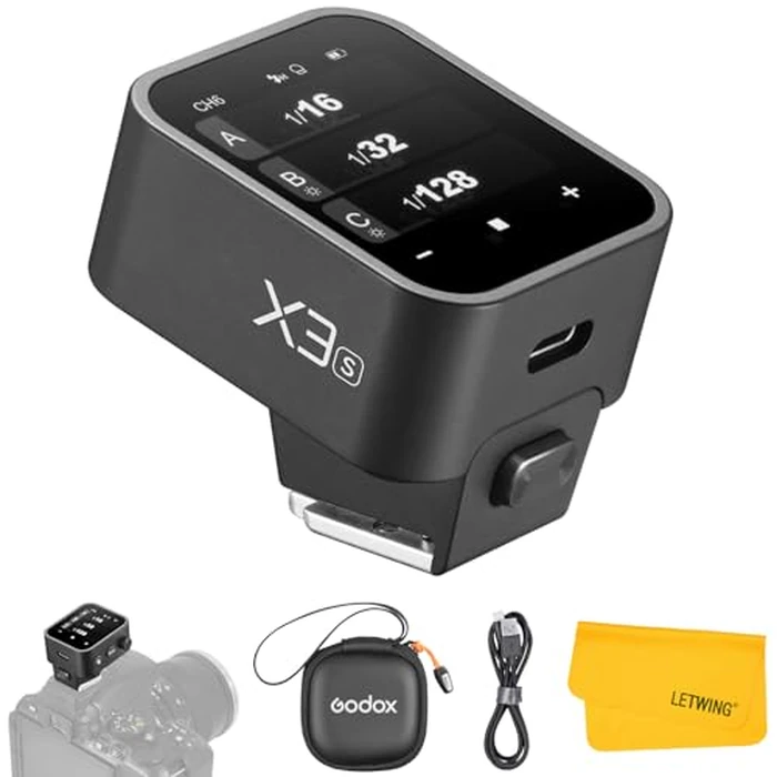 Godox X3S X3-S TTL Wireless Flash Trigger for Sony Camera, 2.4G Wireless Touchscreen Flash Transmitter, Support TTL Auto/Manual/Multi Flash, Built-in Lithium Battery, High-Definit OLED Screen by GODOX - Used - Like New condition - US$74.99