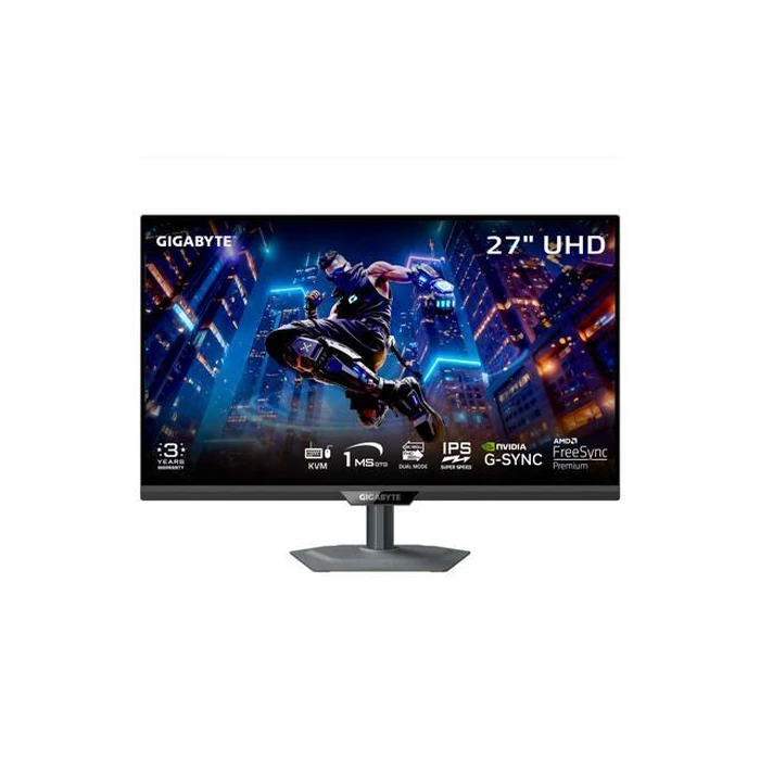 GIGABYTE 27" UHD 4K 160Hz with AMD FreeSync Premium, G-SYNC Compatible 1ms HDR400 Dual Mode USB-C KVM Gaming Monitor with Height Adjustable, Tilt, by GIGABYTE - Open Boxproduct Type condition - US$263.00