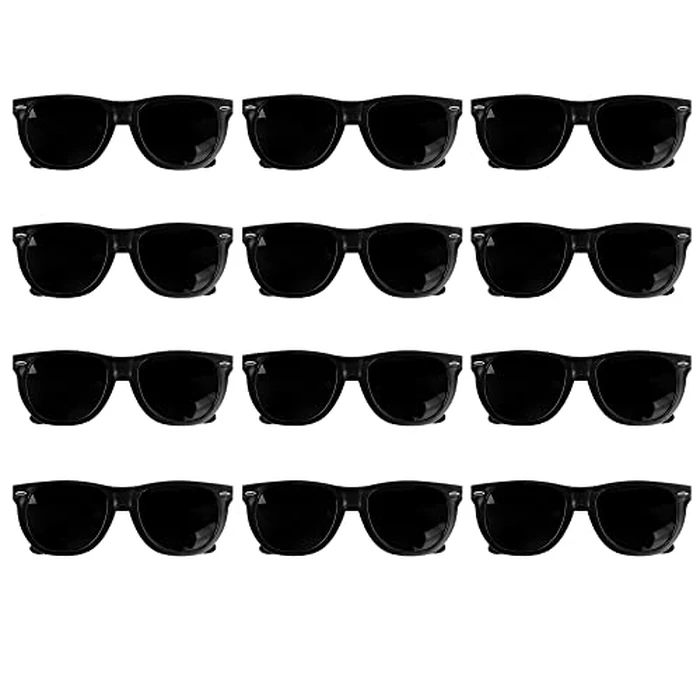 Super Z Outlet Plastic Black Vintage Retro Style Sunglasses Shades Eyewear for Party Prop Favors, Decorations, Toy Gifts (12 Pairs) by Super Z Outlet - Image 2
