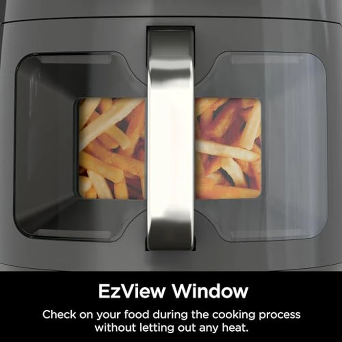 Ninja EzView Air Fryer Max XL, 5.5-QT Capacity, 7 functions: Max Crisp, Air Roast, Bake, Reheat, Dehydrate, and more, up to 450 degreesF, EzView Window, Grey, AF171C (Canadian Version) by Ninja - Image 3