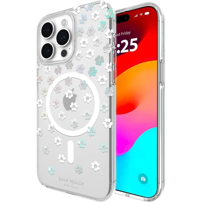 Kate Spade New York Apple Protective Case with MagSafe for iPhone 15 Pro Max - Scattered Flowers by Kate Spade - Image 2