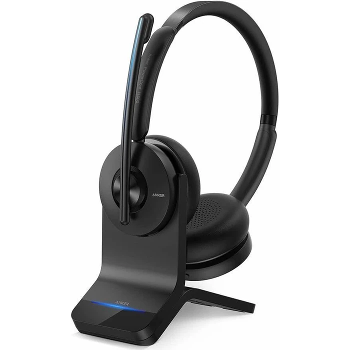Anker PowerConf H500 Charging Stand Dual-Ear Headset Microphone - Black by Anker - Image 1