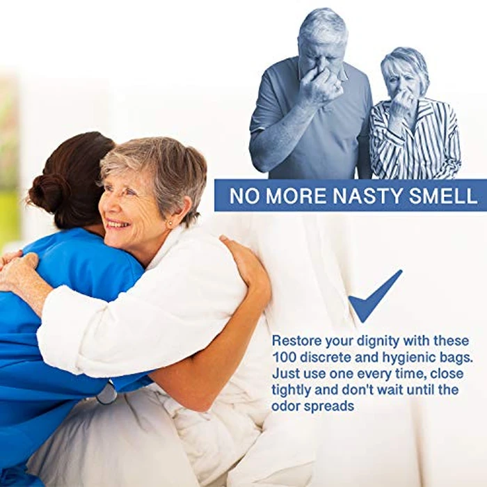 Commode Liners - 100 Strong Portable Commode Toilet Bags - Easy to Use Bedside Commode Liners - Bedside Toilet Potty Liners that Support Dignity of Seniors - No Buckets to Wash - NO Absorbent Pad by Simply Seniors - Image 4