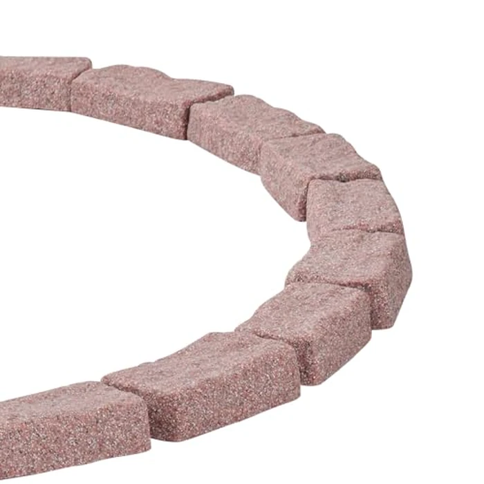 VEVOR Faux Stone Landscape Edging, No Dig Garden Edging Border, Flexible Blocks for Lawn Edging, Flower Beds, Driveway, Yards with 12 Spikes, 4 Pack 24 Bricks 16FT Kit, 46.5" Lx 3.7" W x 2.2" H, Brown by VEVOR - Image 2
