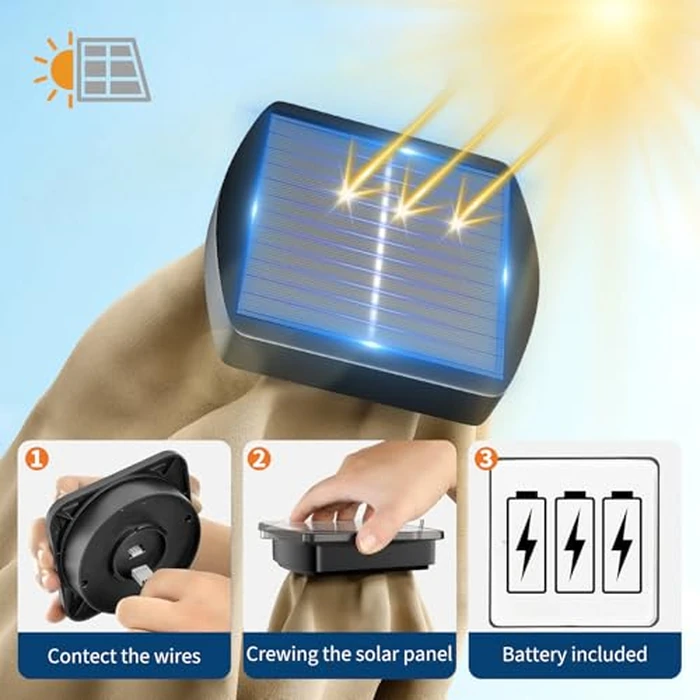 Garvee 10' x 6.5' Solar Rectangular Patio Umbrella with Lights, Outdoor Table Umbrella with Crank and Push Button Tilt, Market Umbrella with 6 Sturdy Ribs Tilt for Garden, Deck, Lawn, Pool by Garvee - Image 8