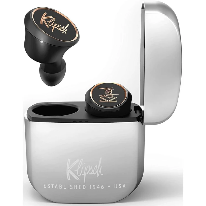 Klipsch T5 True Wireless Earphones - Silver by Klipsch - Image 1