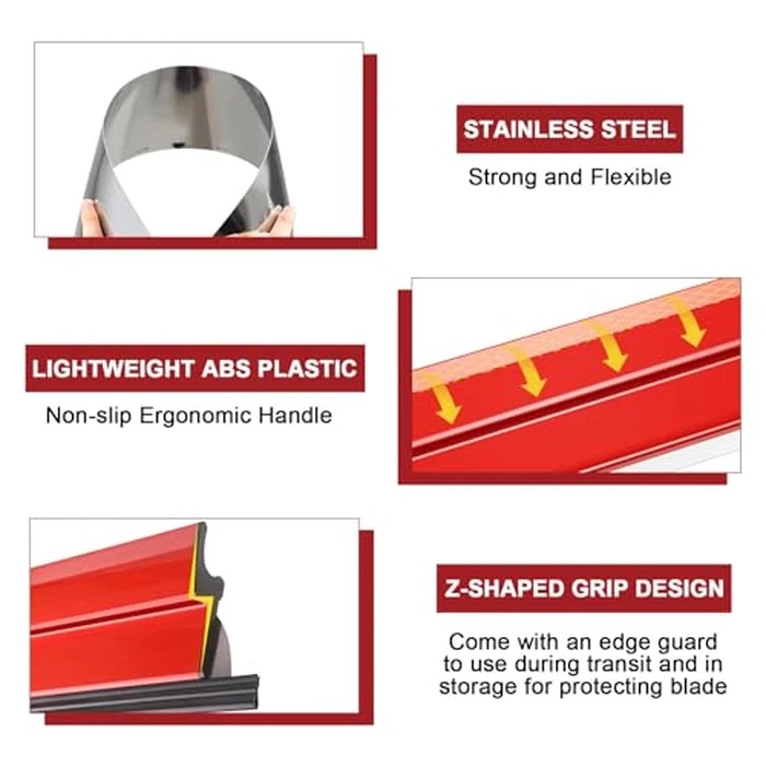 DEKEones 16Inch/40CM Skimming Blade, Stainless Steel Drywall Smoothing Spatula for Large Working Area Wall Decoration Construction Tool by DEKEones - Image 4