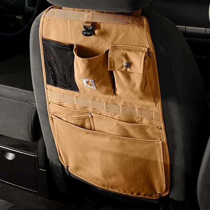 Carhartt Universal Nylon Duck Automotive Seat Back Organizer, Organization for Work and Kids, Black by Carhartt - Image 6