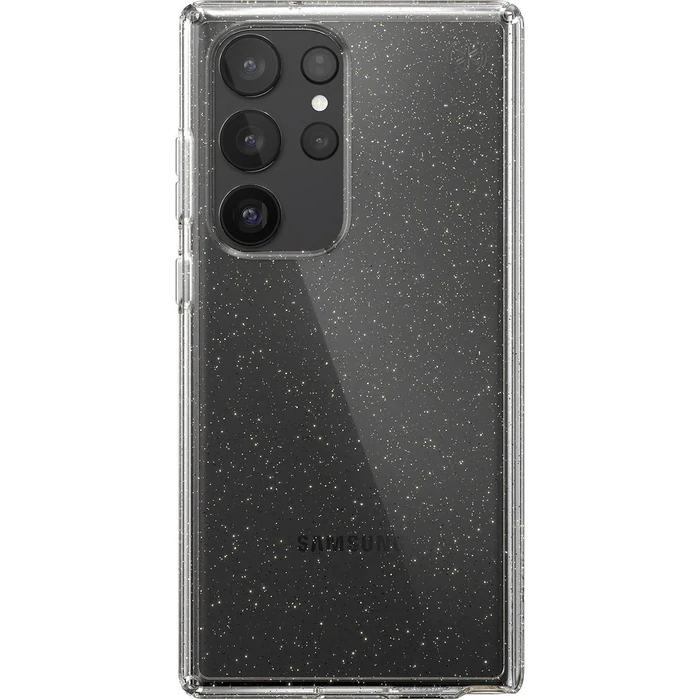 Speck Presidio Perfect-Clear Glitter Phone Case for Samsung Galaxy S23 Ultra - Gold Glitter by Speck - Refurbished - Brand New condition - US$20.48