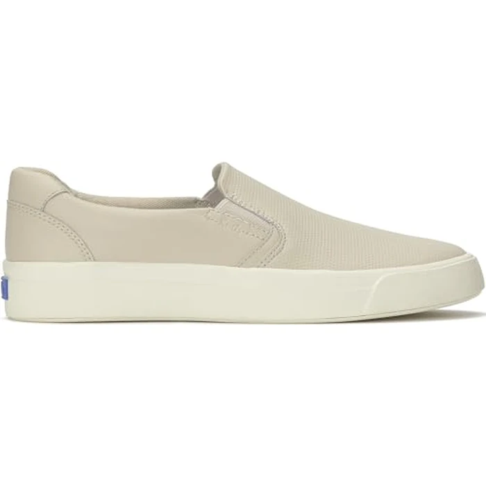 Keds Women's Pursuit Slip on Fashion Sneaker, Oatmeal Leather, 7 by Keds - Image 2