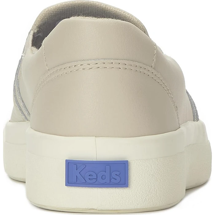 Keds Women's Pursuit Slip on Fashion Sneaker, Oatmeal Leather, 7 by Keds - Image 3