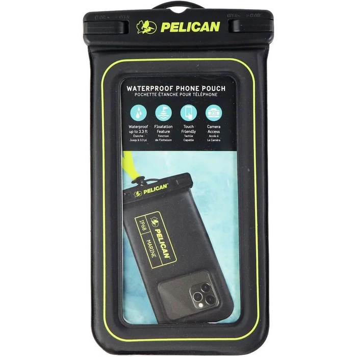 Pelican Marine Waterproof Floating Phone Pouch - Black/Yellow by Pelican - Image 1