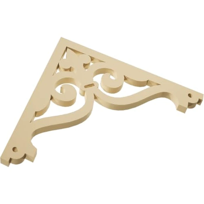 36"W x 21"H x 1 1/2"P (14/12) Pitch Finley Signature Urethane Gable Pediment, Primed Tan by Ekena Millwork - Image 5