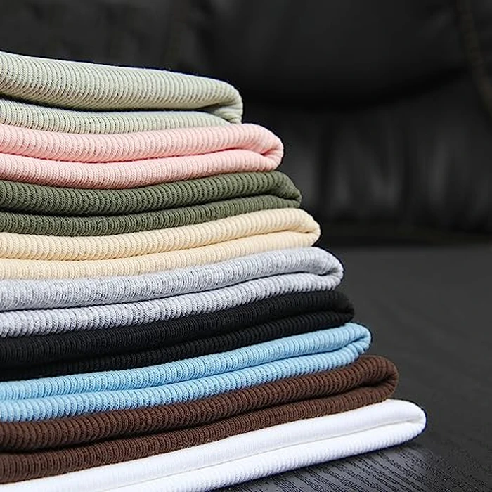 Roselux Women V Neck Ribbed Fitted Tight Tshirt Short Sleeve Shirt Basic Knit Top Cotton Tee Olive Green S by Roselux - Used - Like New condition - US$16.82