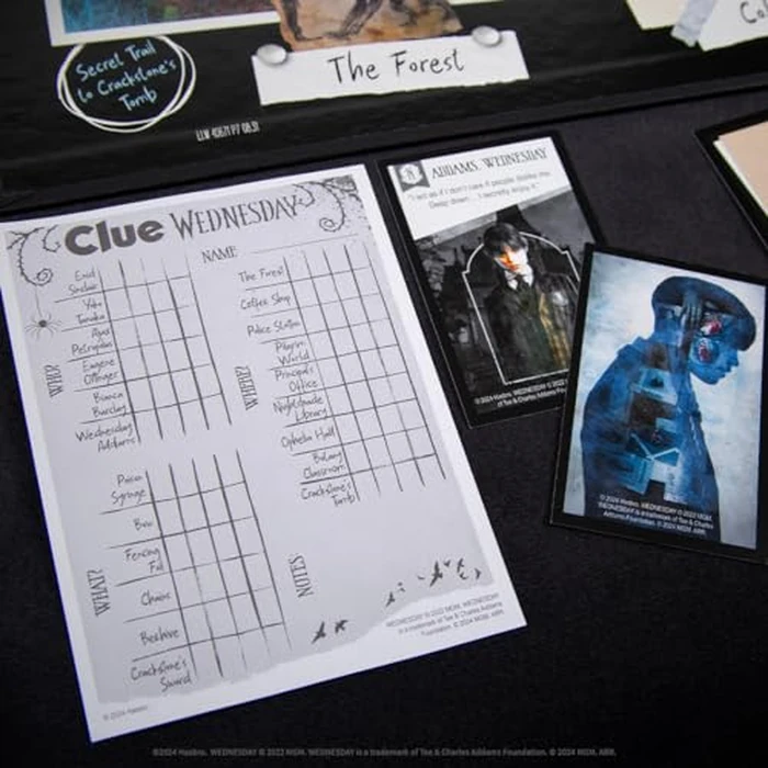 CLUE: Wednesday | Classic Board Game Inspired by The Netflix Original Series | Solve The Mystery at Nevermore Academy with Friends and Family | Officially Licensed Merchandise | 2-6 Players | Ages 8+ by USAOPOLY - Image 3