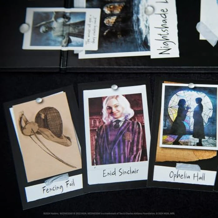 CLUE: Wednesday | Classic Board Game Inspired by The Netflix Original Series | Solve The Mystery at Nevermore Academy with Friends and Family | Officially Licensed Merchandise | 2-6 Players | Ages 8+ by USAOPOLY - Image 5