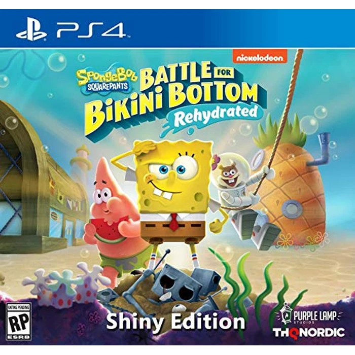 Spongebob Squarepants: Battle for Bikini Bottom - Rehydrated - Shiny Edition - PlayStation 4 by THQ Nordic - Used - Like New condition
