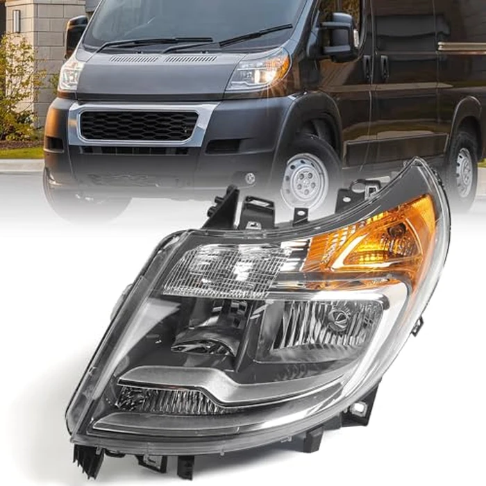 FIONE 5 Pins Headlight W/O DRL for Dodge Ram ProMaster 1500 2500 3500 Cargo Van 2014-2022 Halogen Headlamp Assembly LH Driver 4725945AK CH2502254 by FIONE - Used - Very Good condition - US$112.52