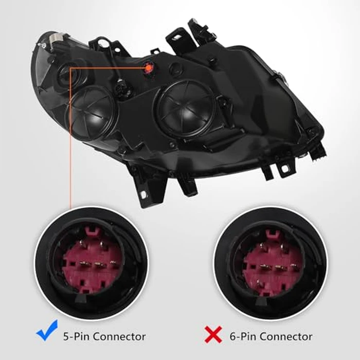 FIONE 5 Pins Headlight W/O DRL for Dodge Ram ProMaster 1500 2500 3500 Cargo Van 2014-2022 Halogen Headlamp Assembly LH Driver 4725945AK CH2502254 by FIONE - Image 2