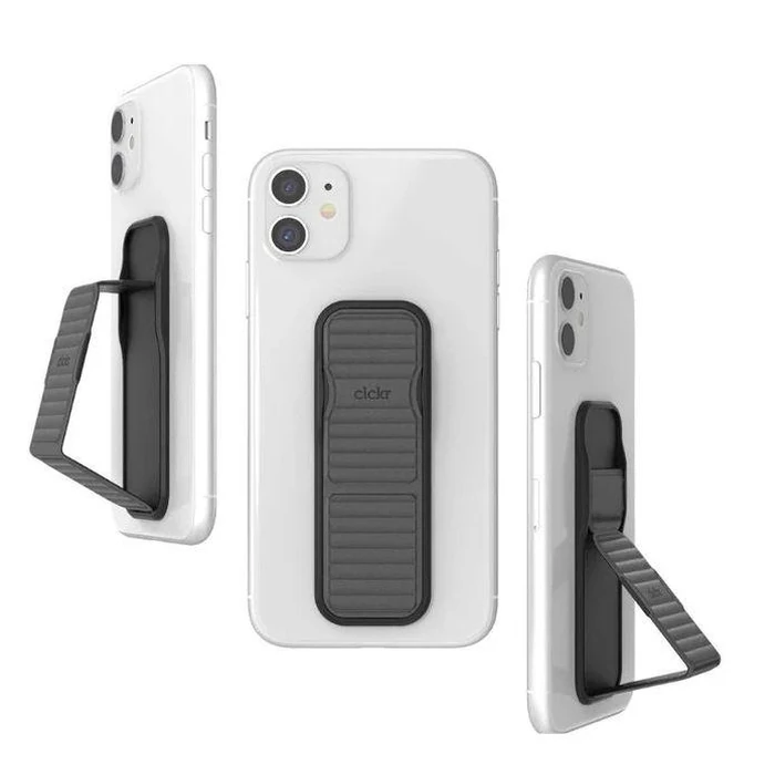 Clckr Stand & Grip Pebbled Line Phone Grip - Grey by Clckr - Refurbished - Acceptable condition - US$8.43