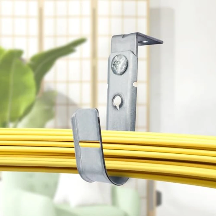 Abeicy 20 Pack 3/4" Heavy Duty J Hooks, Wire Support J-Hook with L Clip for Hanging Cables & Wires Management Mounts to Ceilings Beams by Abeicy - Image 6