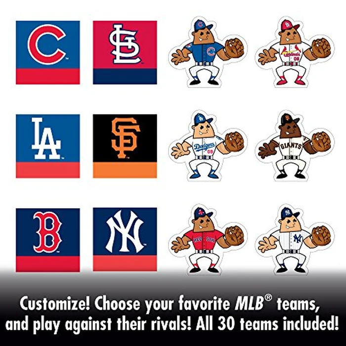 MLB Slammin' Sluggers Magnetic Baseball Tabletop Game - 2-Player Board Game with 20" x 20" Field, Scoreboard, Stickers and Manual Pitching Control by Merchant Ambassador - Image 5