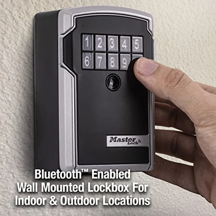 Master Lock Digital Lock Box for Keys with Code, Electronic Wall Mount Key Safe with Bluetooth Connection to iOS/Android App and Sharable Keypad Codes, 3-1/4 Inches Wide, 5441EC by Master Lock - Image 2